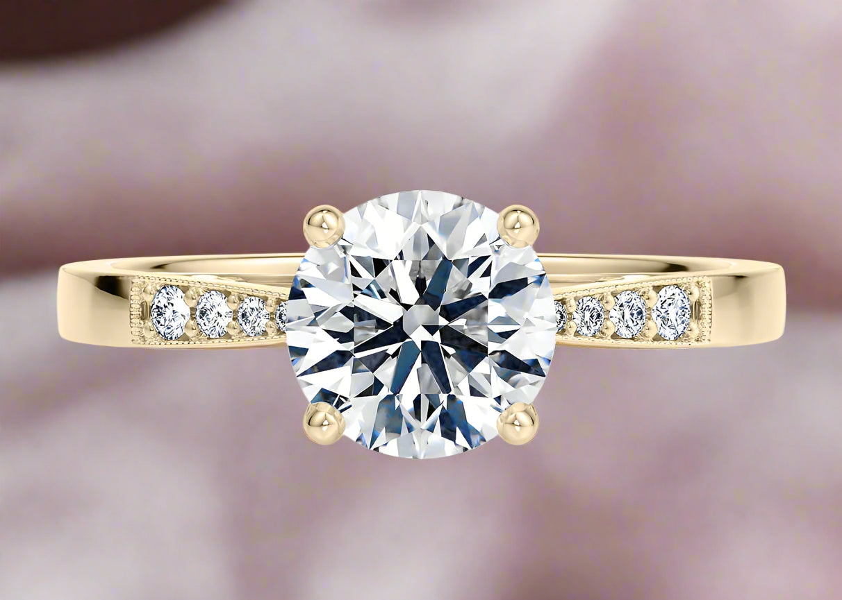 Yell Solitaire Diamond Ring in 18K Gold | Lab Grown Diamond