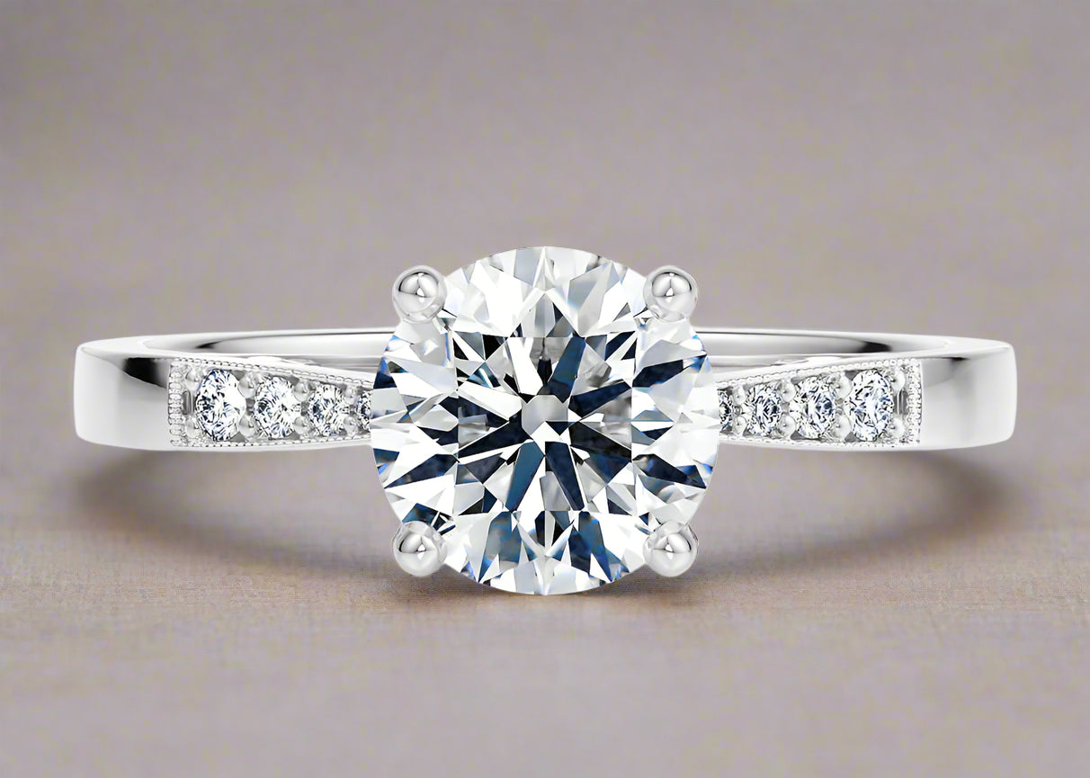 Yell Solitaire Diamond Ring in 18K Gold | Lab Grown Diamond