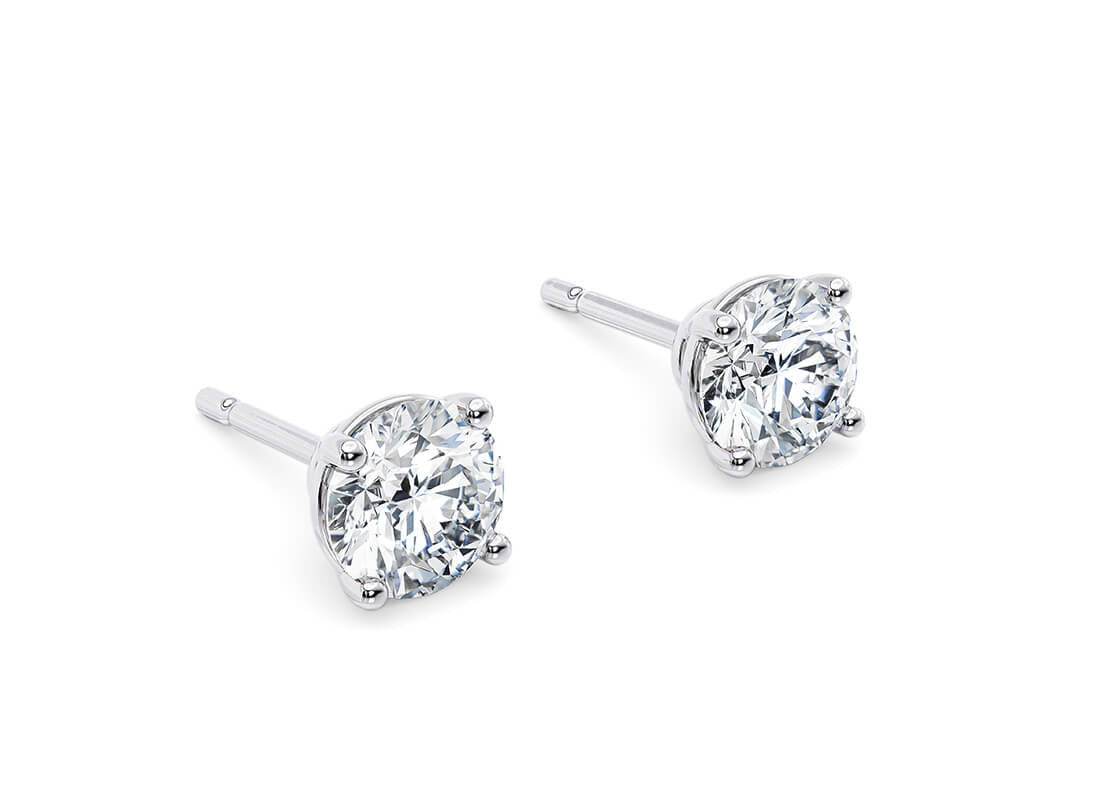 Jabal Lab Grown Diamond Studs in 14K Rose, Yellow, or White Gold