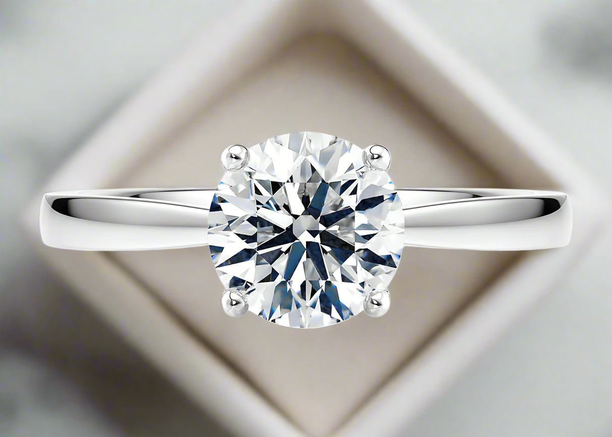 Alness Solitaire Diamond Ring in 18K Rose Gold – 6 Claw Setting | Lab Grown Diamond