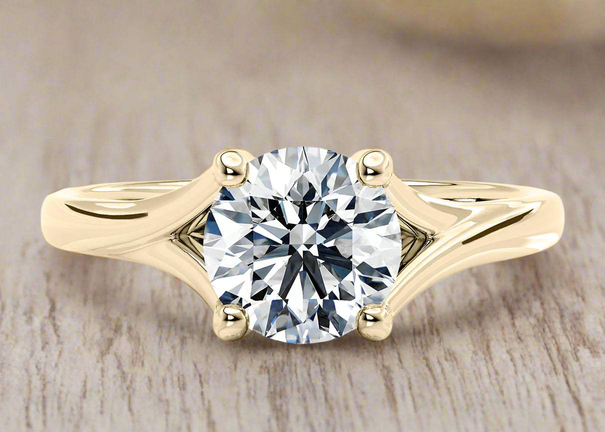 Glen Lab-Grown Diamond Solitaire Ring in Rose Gold with V-Prong Setting