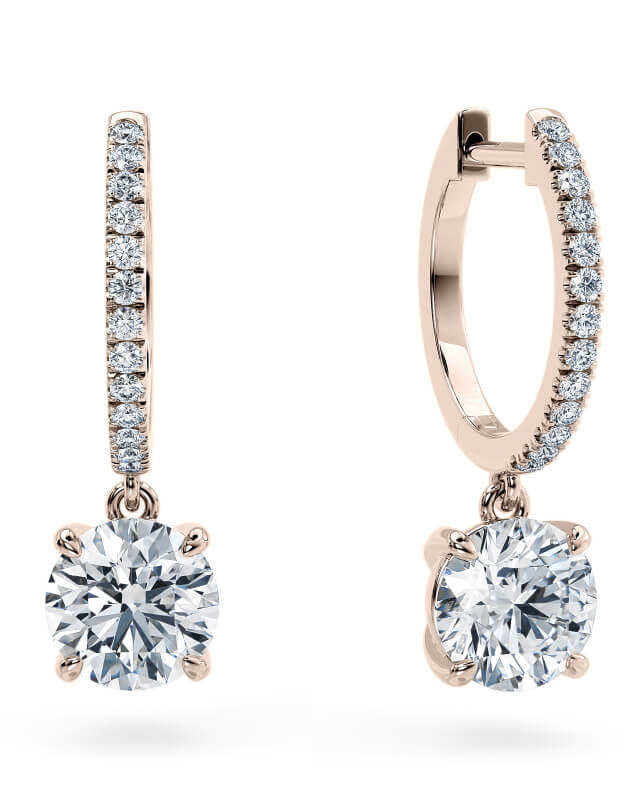 Ula Diamond Drop Earrings in 18k White Gold – Lab-Grown Diamonds, D Color, VVS1 Clarity