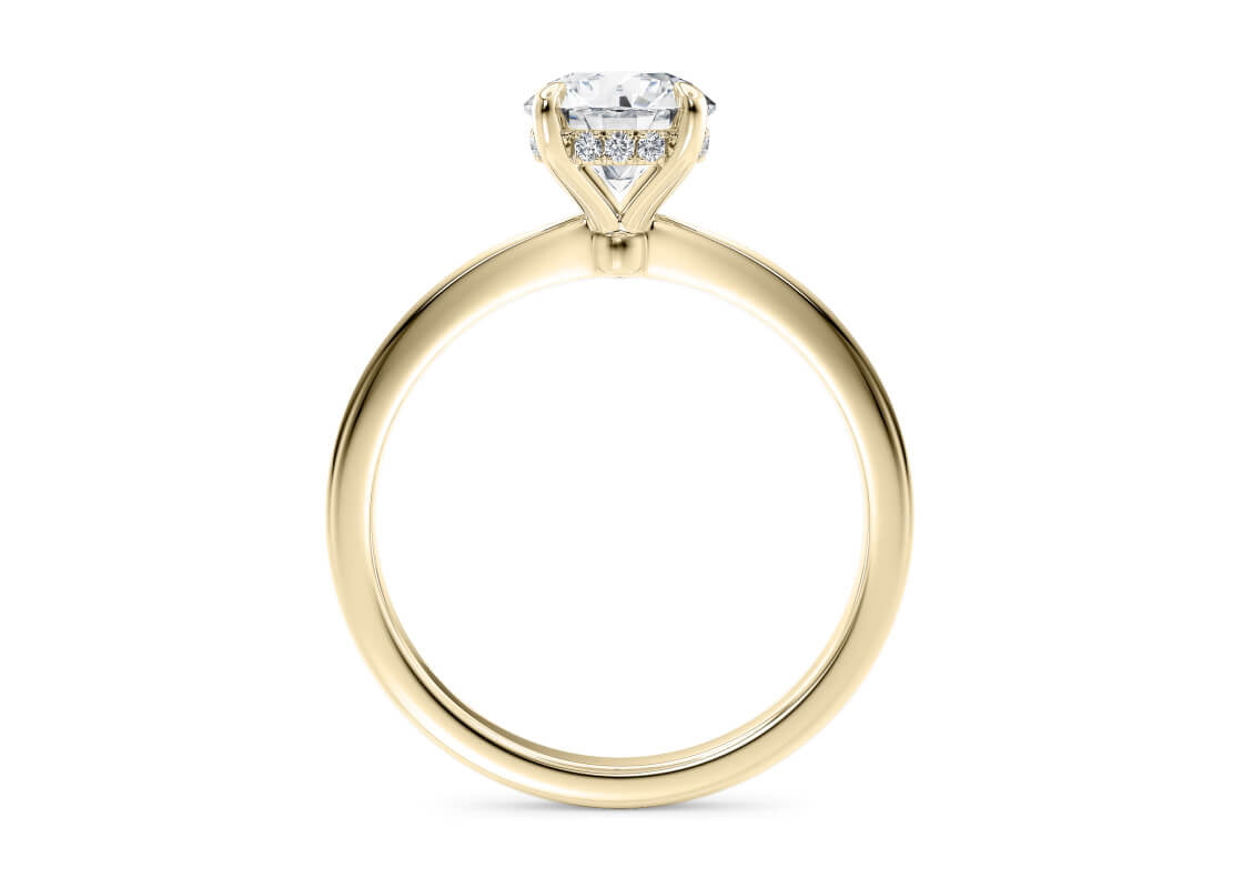 Portree Solitaire Round Lab Grown Diamond Ring in 18K Yellow, Rose & White Gold| Lab Grown Diamond