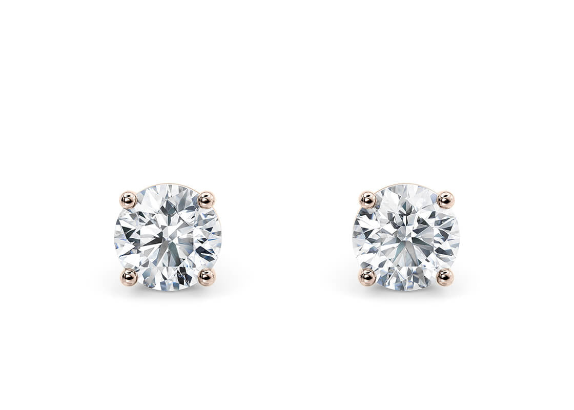 Jabal Lab Grown Diamond Studs in 14K Rose, Yellow, or White Gold