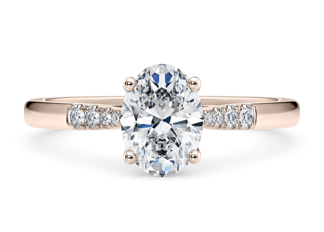 Grove Oval Cut Diamond Band in 18K Gold – Elegant Band for Women
