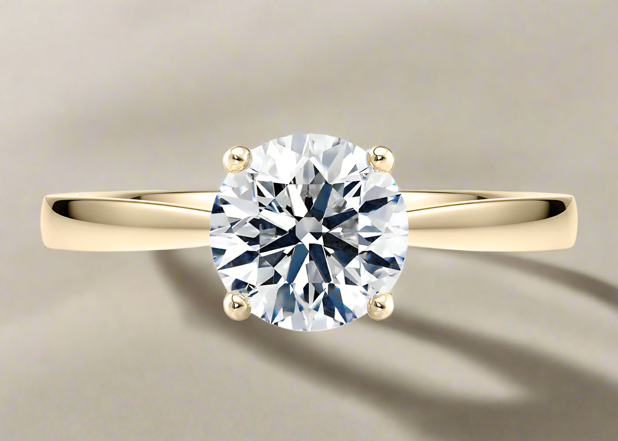 Alness Solitaire Diamond Ring in 18K Rose Gold – 6 Claw Setting | Lab Grown Diamond