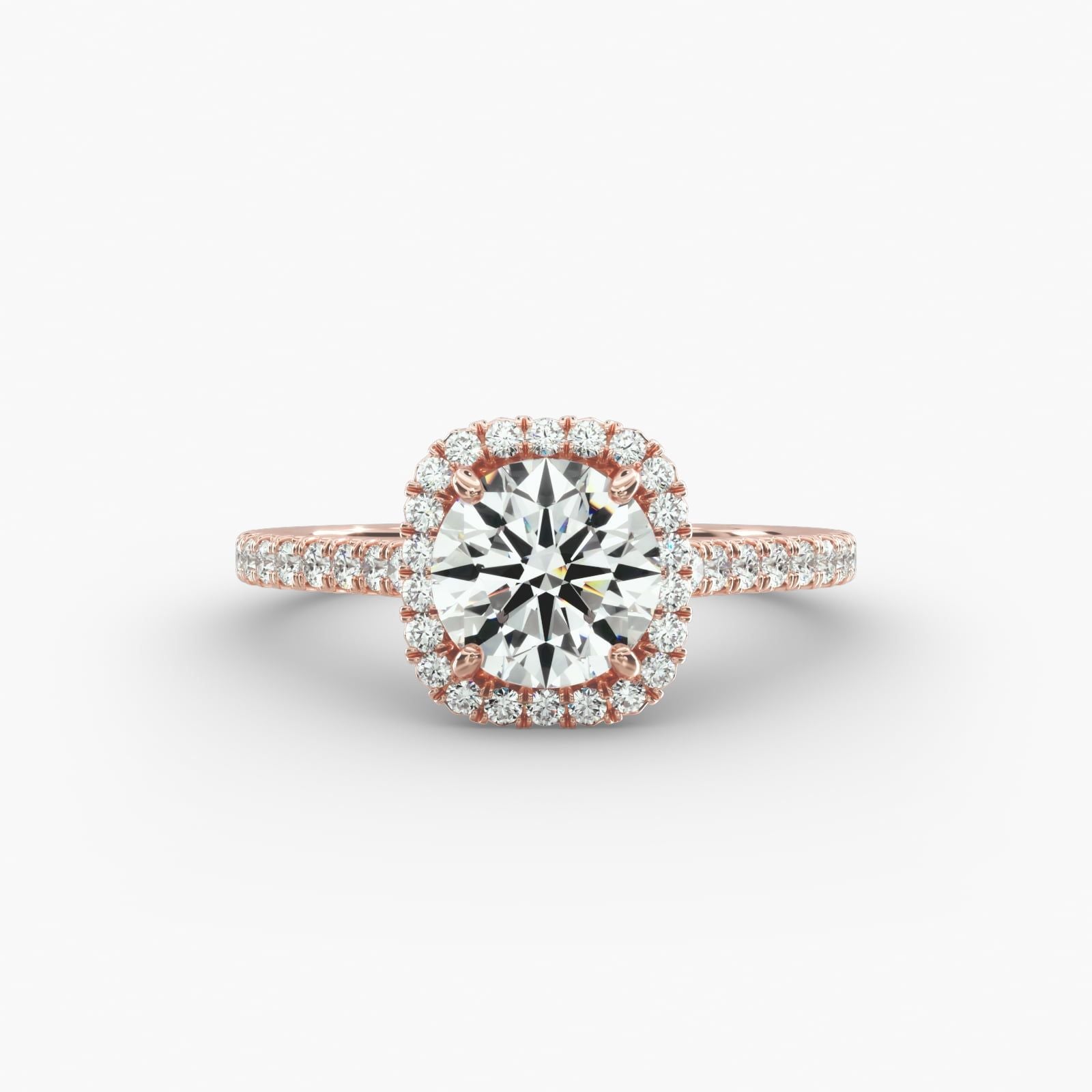 Ibiza Halo Cushion Outline Pavé Engagement Ring