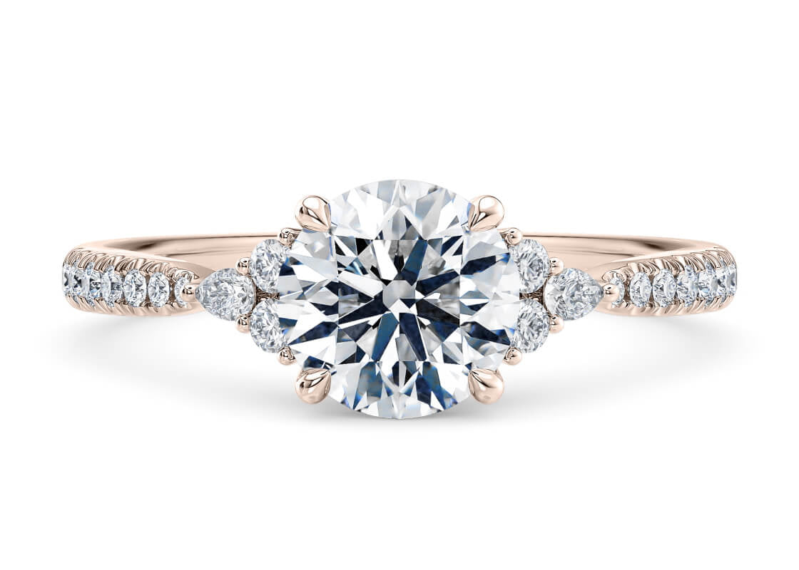 Tuscan Vintage Round Lab Grown Diamond Ring in 18k Gold