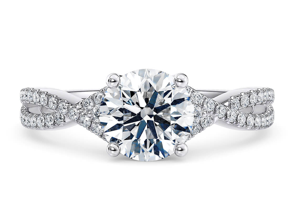 Monte Vintage Round Lab Grown Diamond Ring in 18k Gold