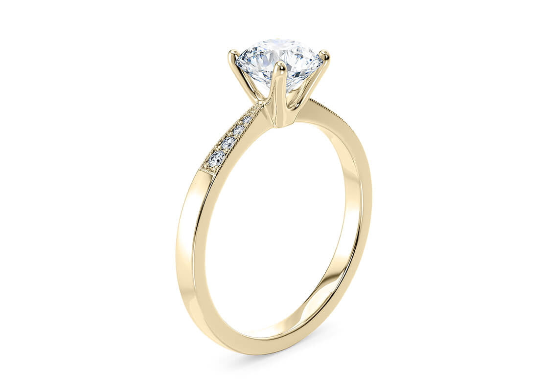 Yell Solitaire Diamond Ring in 18K Gold | Lab Grown Diamond